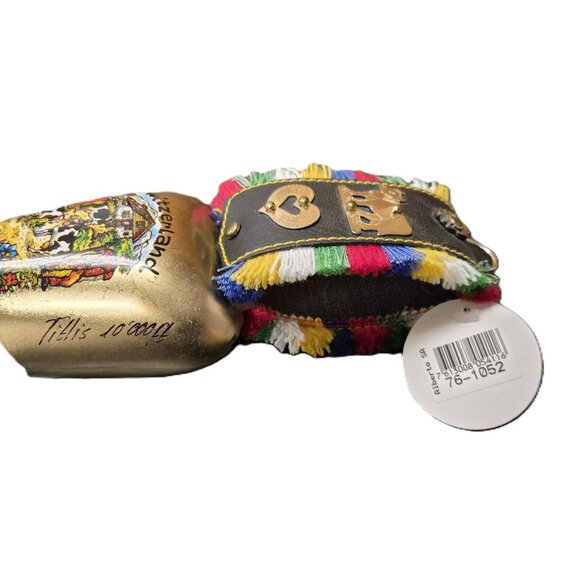 VTG Swiss Cowbell Souvenir Titlis 10,000 ft Good Luck Charm Rustic Folk Chalet - Picture 4 of 5